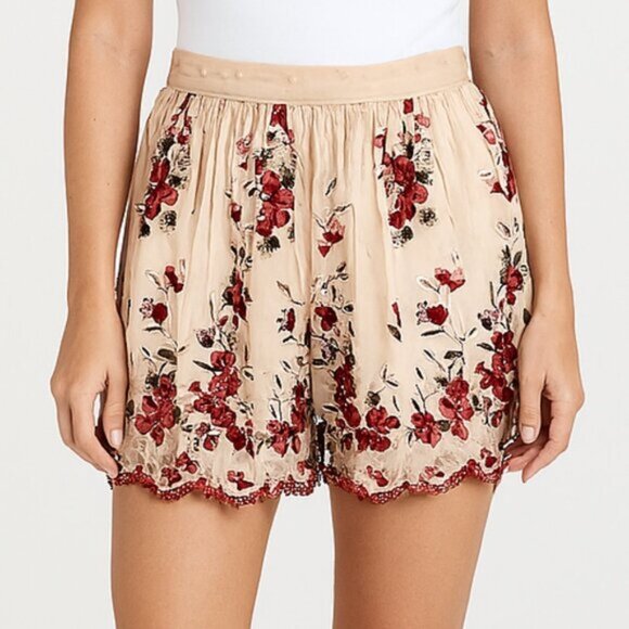 RARE! Zimmerman Sakura Embroidery Shorts S2 b107 - Picture 1 of 9
